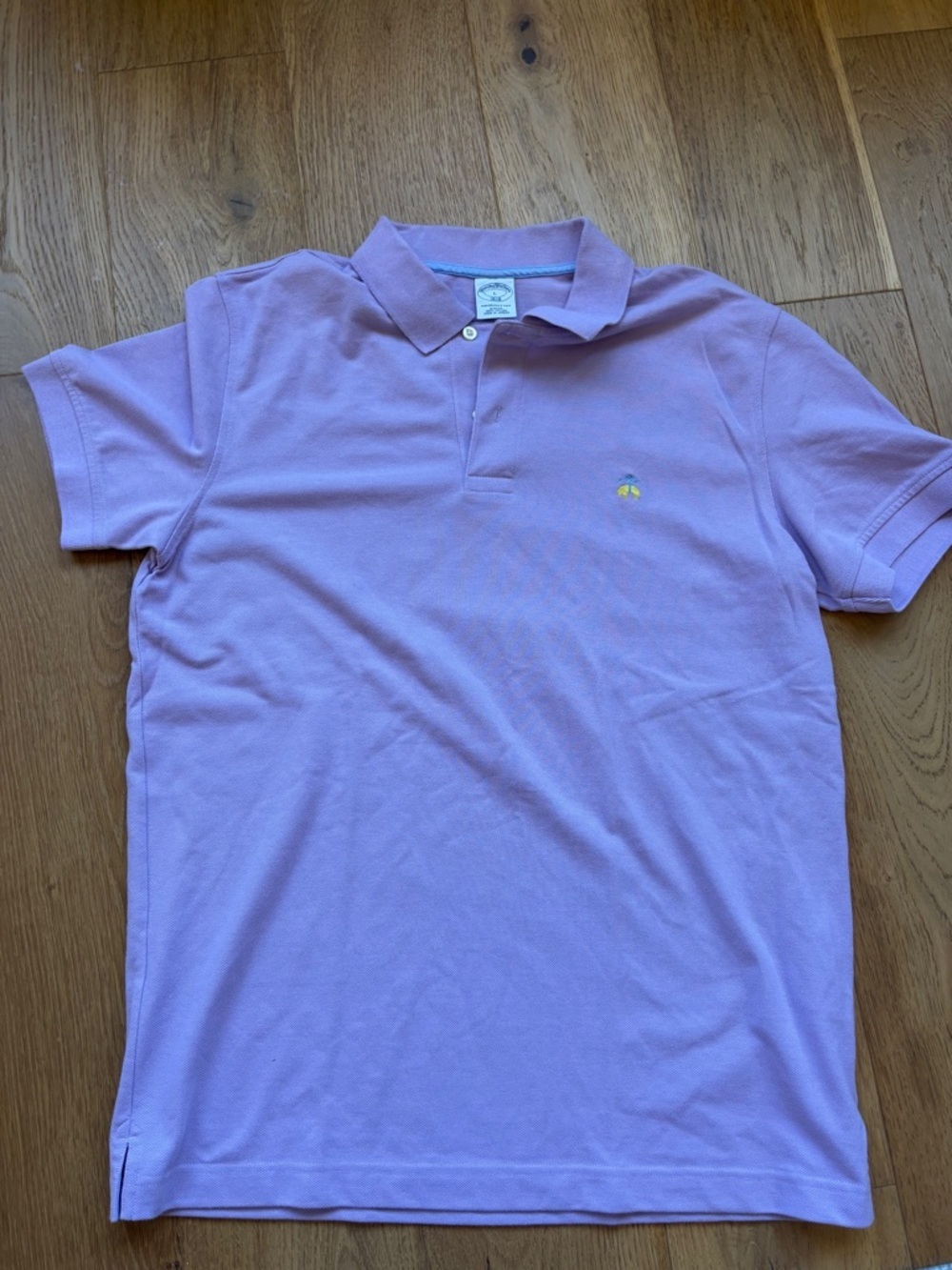 Brooks brothers short sleeve polo mens large pastel purple